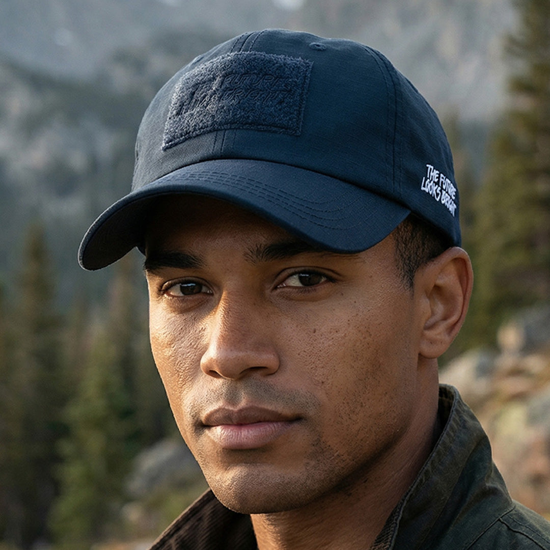 Future Looks Bright Navy Patch Snapback Hat