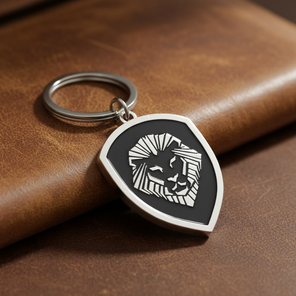 VT Lion Shield Keychain
