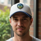 Future Looks Bright Lion Shield Navy and White Speckled Snapback Hat