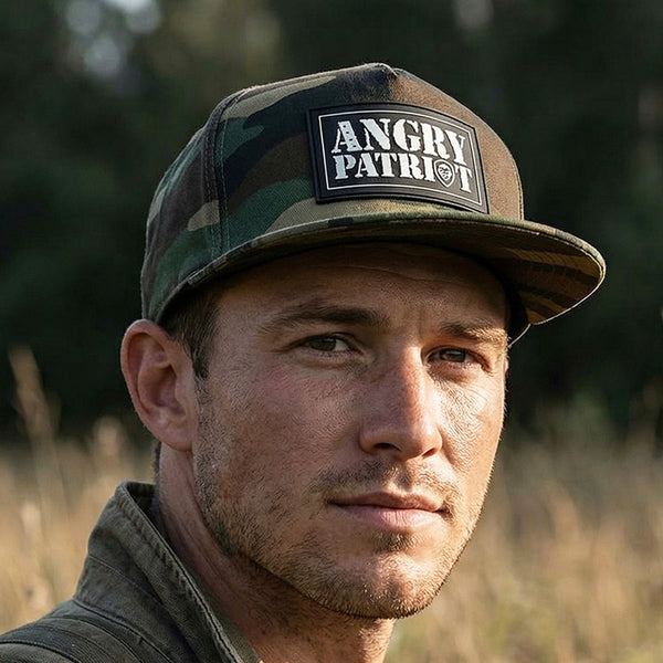 Angry Patriot Patch Flat Bill Snapback Hat – Valuetainment Store