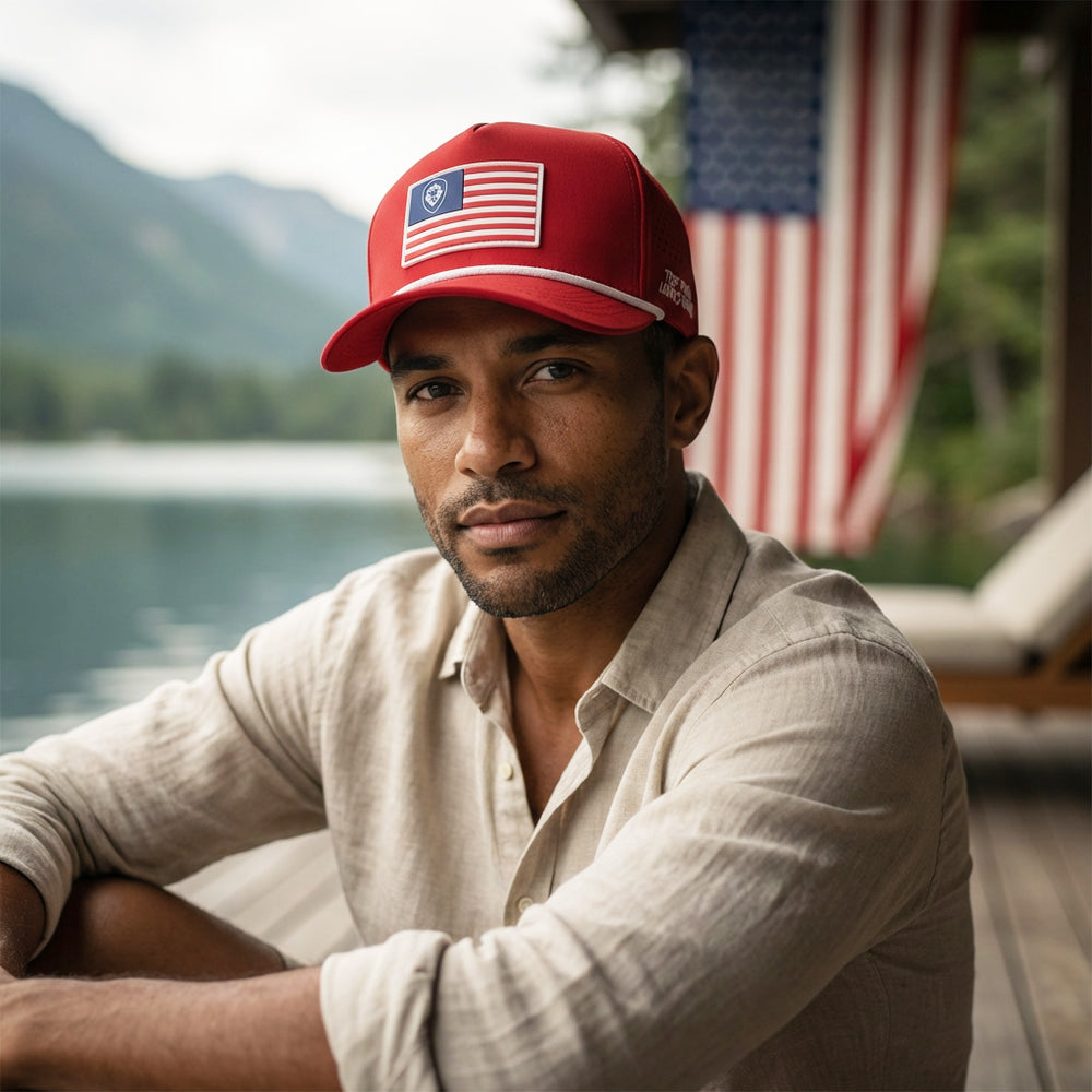 VT USA Flag Patch Performance Hat