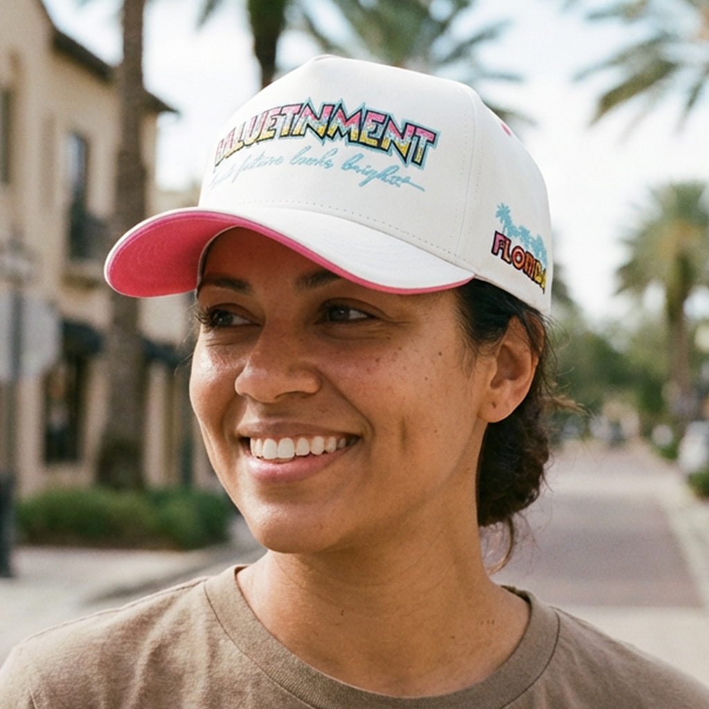 Future Looks Bright Valuetainment Orlando White and Teal Snapback Hat