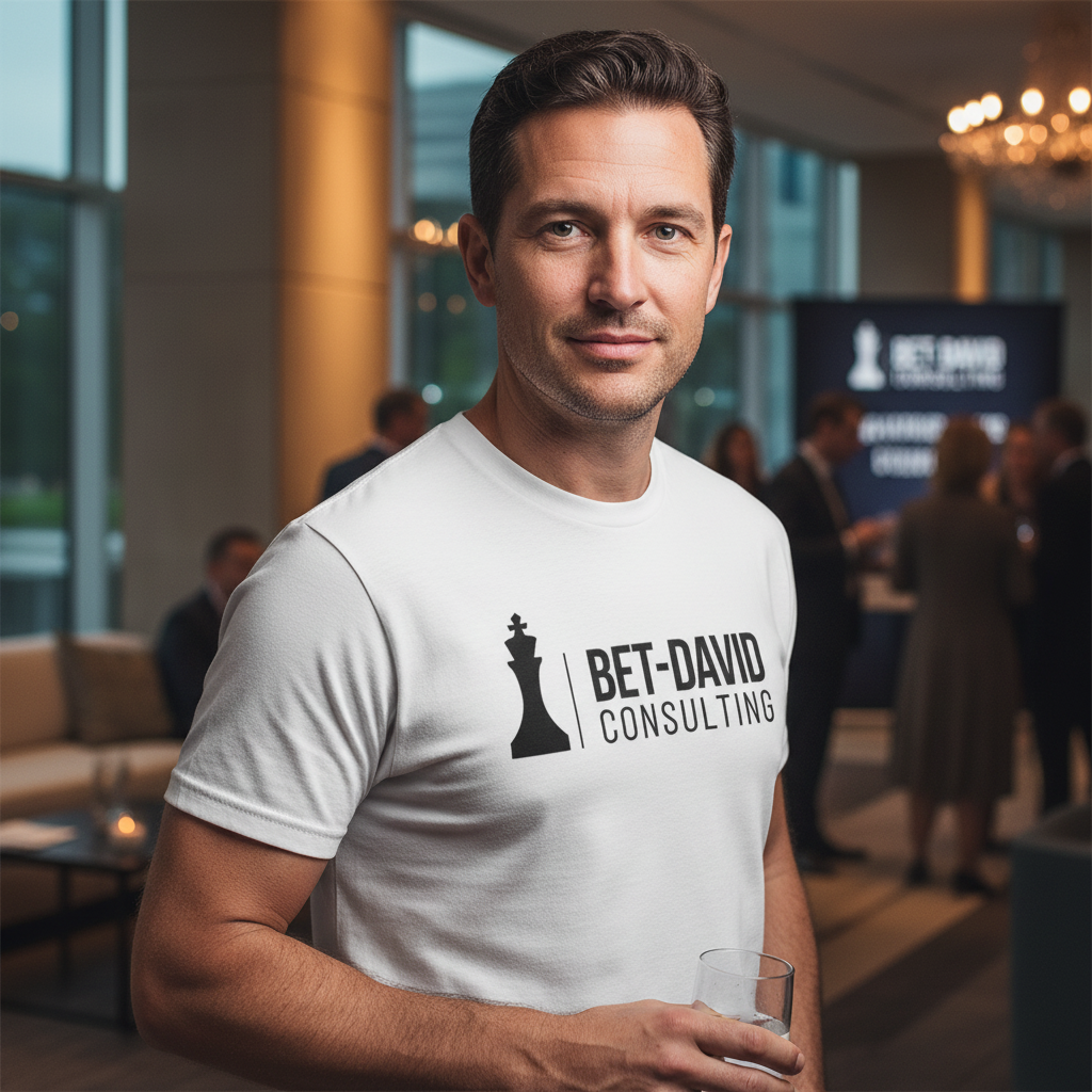 Bet-David Consulting Black and White Short Sleeve T-Shirt