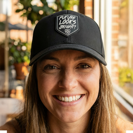 Future Looks Bright Shield Rubber Patch Diamond Black Snapback Hat