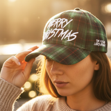 **Limited Edition** 1 of 250 Merry Christmas Green Flannel Plaid Snapback Hat