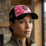 VT Shield Logo Future Looks Bright Red & Pink Camo Snapback Hat