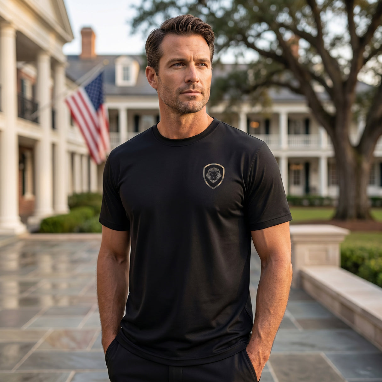 FLB Americana Black Short Sleeve T-Shirt