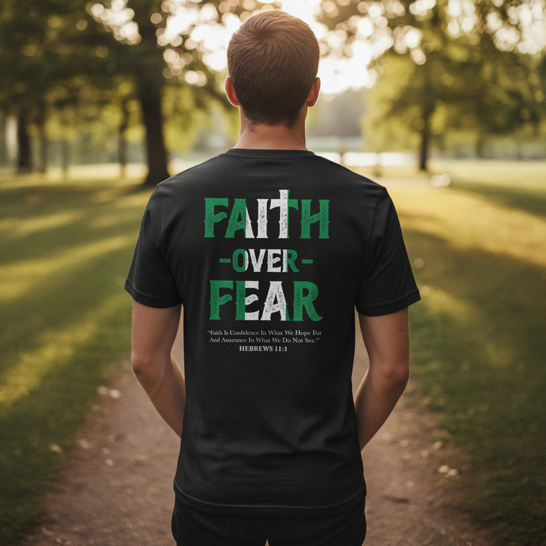 Faith Over Fear Pray for Nigeria Black Short Sleeve T-Shirt