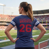 Women's Future Looks Bright 26 Navy Red Sports Short Sleeve Tee