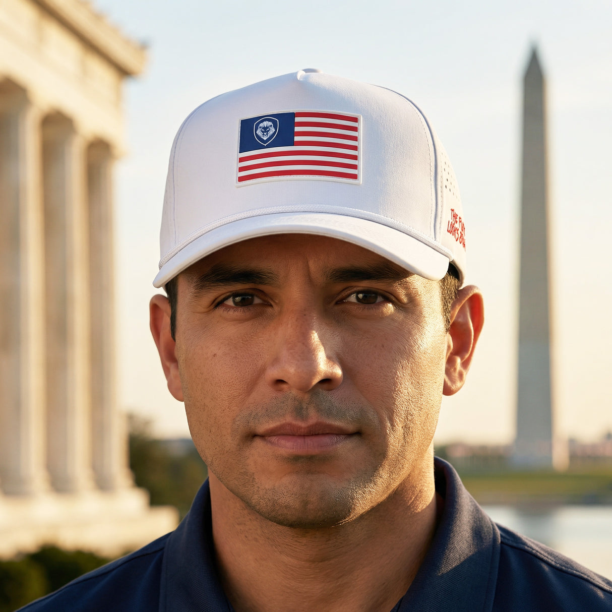 VT Flag Patch White Future Looks Bright Performance Snapback Hat