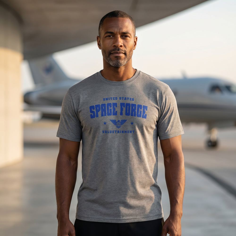 Space Force Future Looks Bright Charcoal Short Sleeve T-Shirt