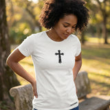 Women's Faith Over Fear VT White and Black Short Sleeve T-Shirt