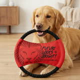 Future Looks Bright Large Black and Red Dog Rope Disc Toy