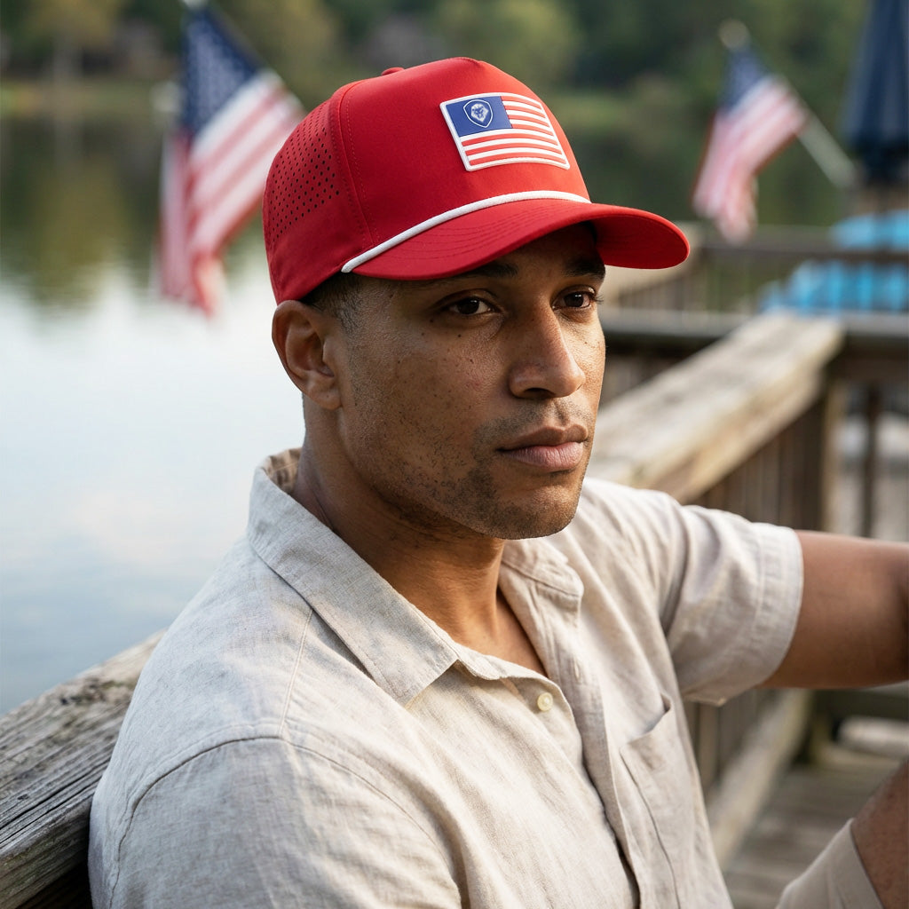 VT USA Flag Patch Performance Hat