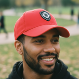 VT Lion Shield Logo Future Looks Bright Red & White Snapback Hat