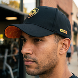 Future Looks Bright Lion Shield Black Yellow Gradient Snapback Hat