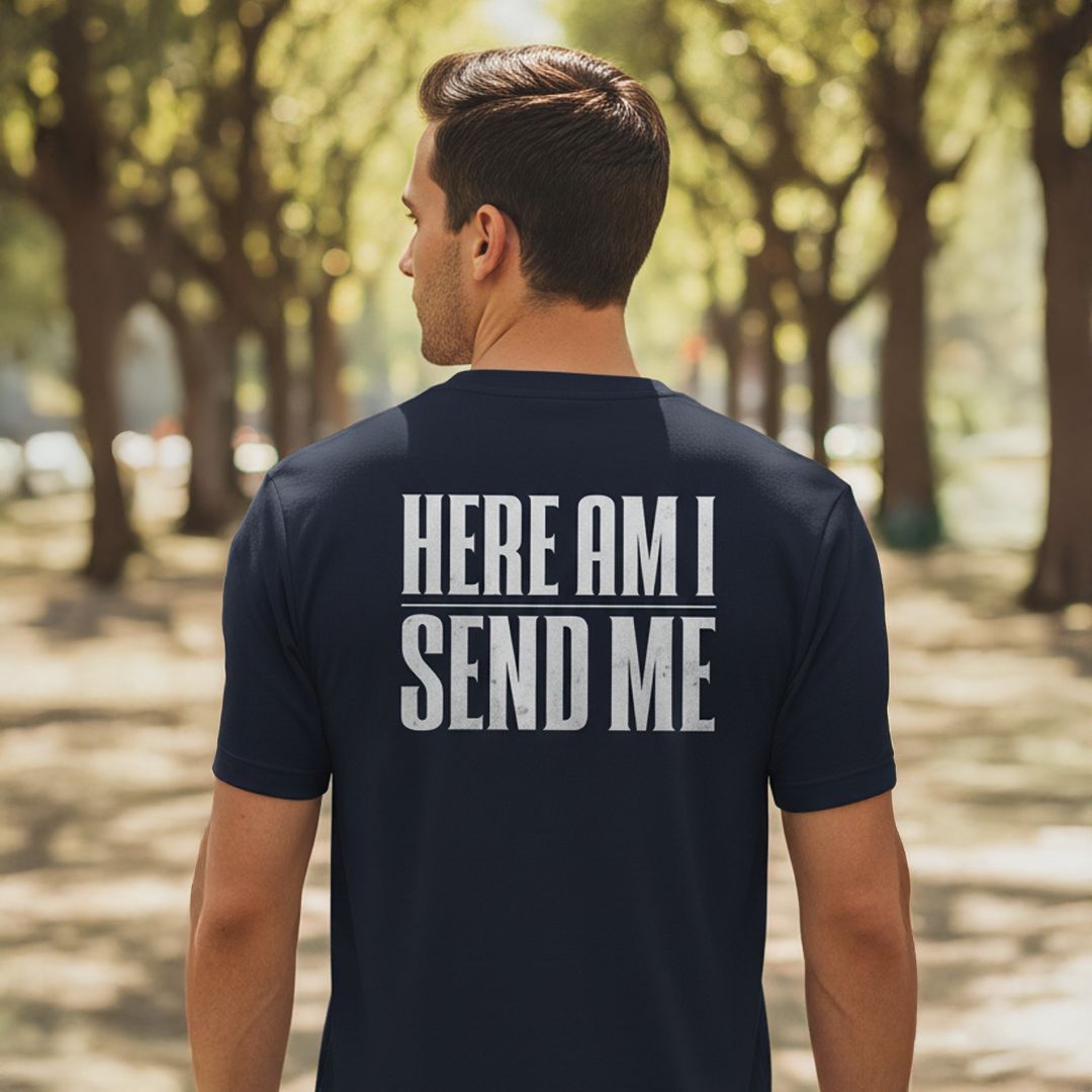 Isaiah 6:8 Here am I Send Me Short Sleeve T-Shirt