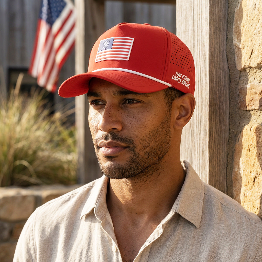 VT USA Flag Patch Performance Hat