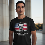 Future Looks Bright USA Abraham Lincoln Black Short Sleeve T-Shirt