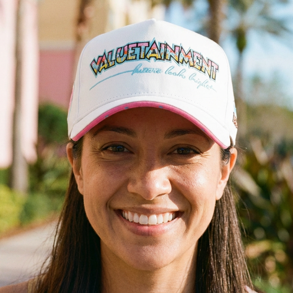 Future Looks Bright Valuetainment Orlando White and Teal Snapback Hat