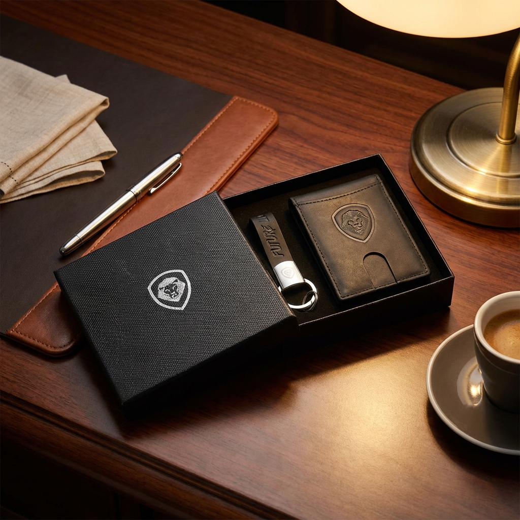 Valuetainment Black Wallet-Keychain Set