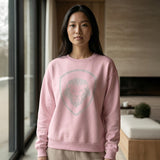 Women's Rhinestone Pink and Silver Valuetainment Performance Crewneck Sweatshirt