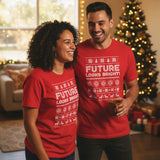 Future Looks Bright Red Christmas Short Sleeve T-Shirt