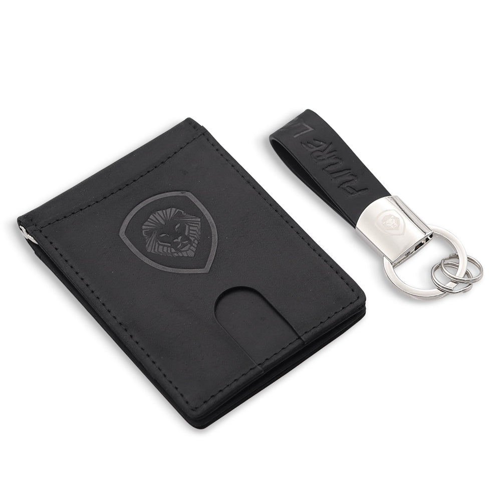 Valuetainment Black Wallet-Keychain Set