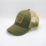 Valuetainment American Flag Army Green Mesh Snapback hat