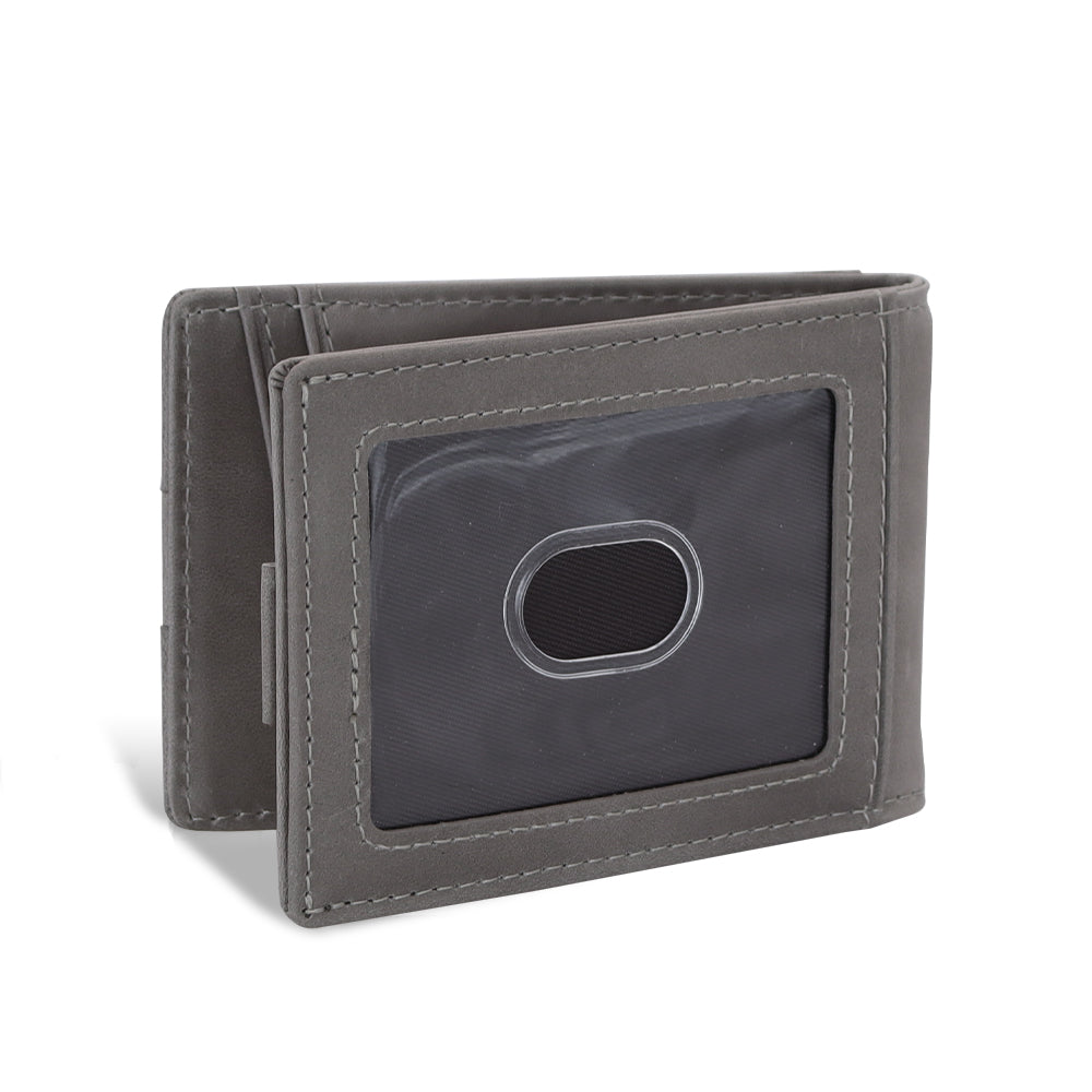 Valuetainment Gray Wallet-Keychain Set