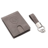 Valuetainment Gray Wallet-Keychain Set