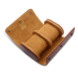 Future Looks Bright Vintage Brown Embossed Leather Double Watch Carrier
