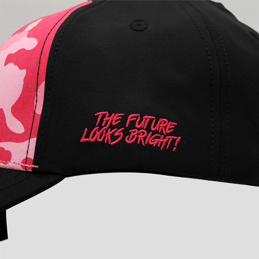 VT Shield Logo Future Looks Bright Red & Pink Camo Snapback Hat