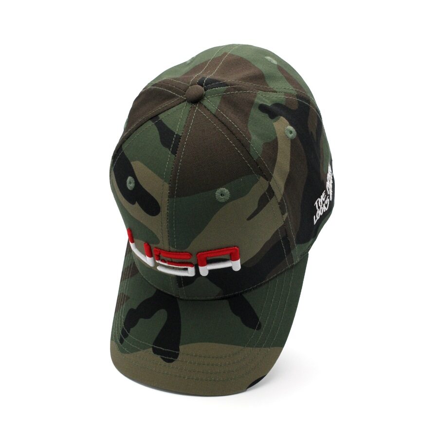 USA Retro Future Looks Bright Camo Snapback Hat