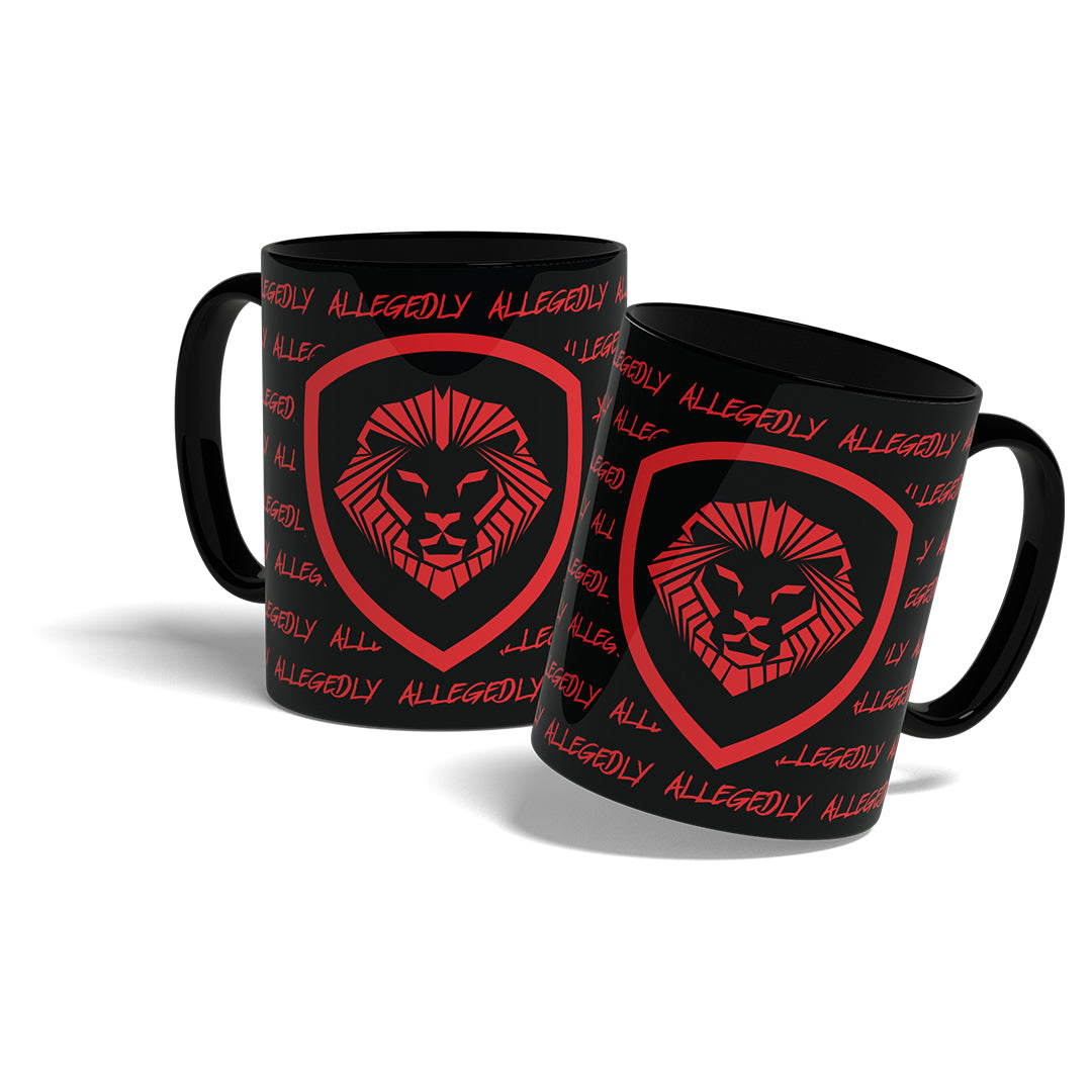 Allegedly Lion Shield All over Print Valuetainment mug