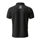 Lion Shield Black & Grey Pattern Print Short Sleeve polo (Classic Fit)