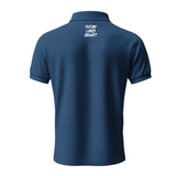 Lion Shield Navy & White Pattern Short Sleeve Polo (Classic Fit)