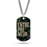 Business is War 25" Stainless Steel Dog Tag Necklace