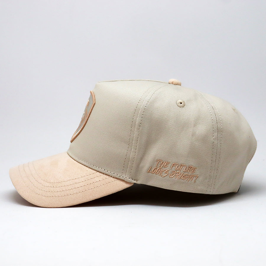 VT Shield Future Looks Bright Peached Suede Brim with leather strap Hat