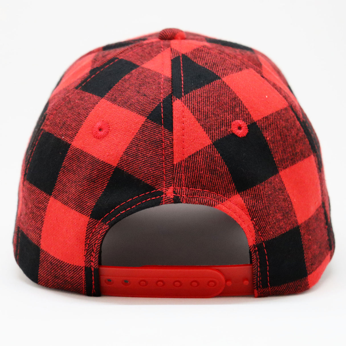 Merry Christmas Buffalo Check Flannel Snapback Hat