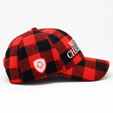 Merry Christmas Buffalo Check Flannel Snapback Hat