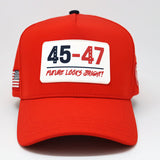 Future Looks Bright 45-47 Inauguration Red Snapback hat