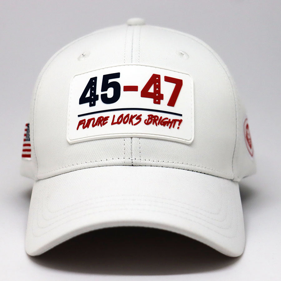 Future Looks Bright 45-47 Inauguration White Snapback Hat