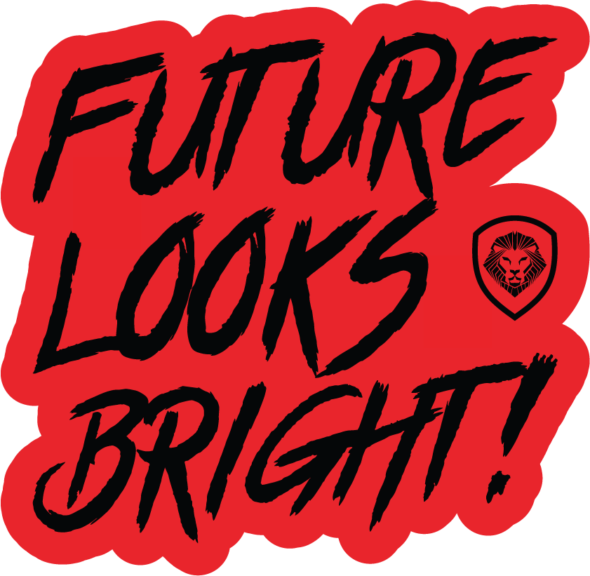 Future Looks Bright Red Magnet 3"x3"