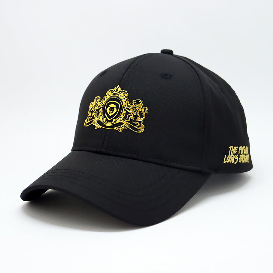 Future Looks Bright Black and Gold Royal Crest Snapback Hat