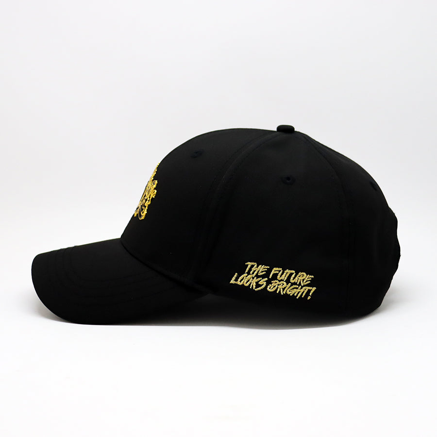 Future Looks Bright Black and Gold Royal Crest Snapback Hat