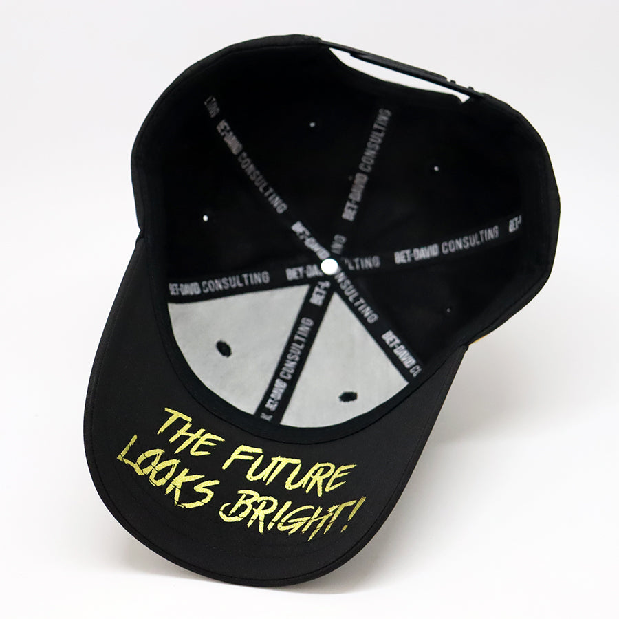 Future Looks Bright Black and Gold Royal Crest Snapback Hat