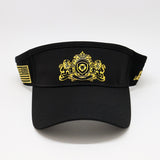 Future Looks Bright Royal Crest Black and Gold Visor