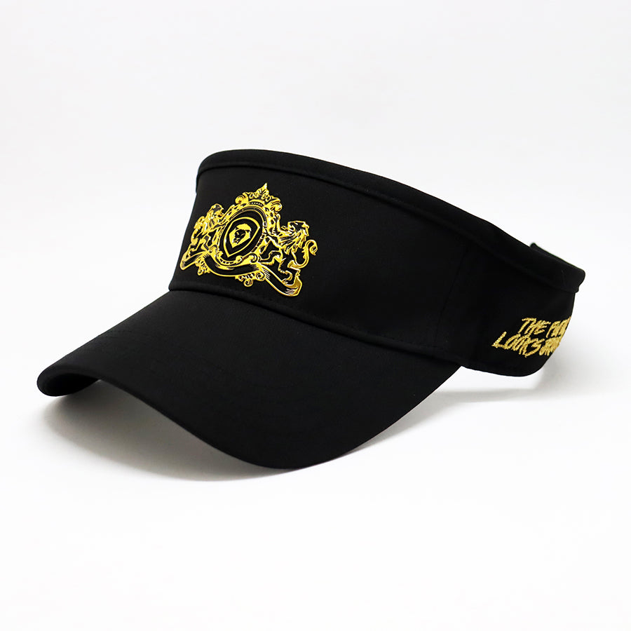 Future Looks Bright Royal Crest Black and Gold Visor