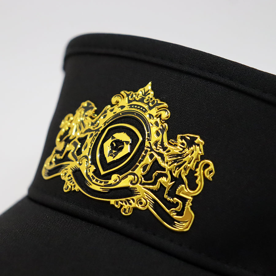 Future Looks Bright Royal Crest Black and Gold Visor